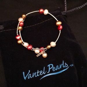 Vantel Pearls Very Berry Wrap Bracelet